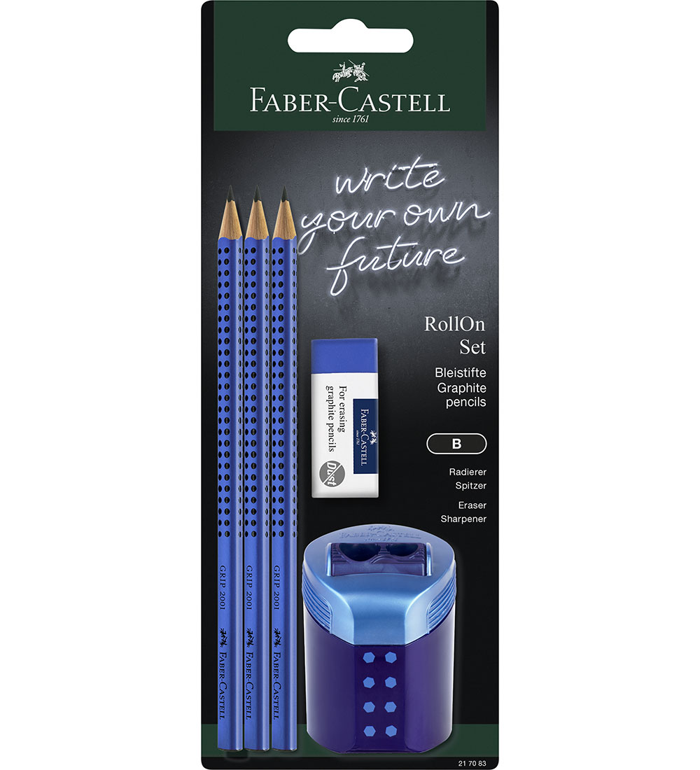Faber-Castell Pencil set - Roll On - 5 Parts - Sky Blue