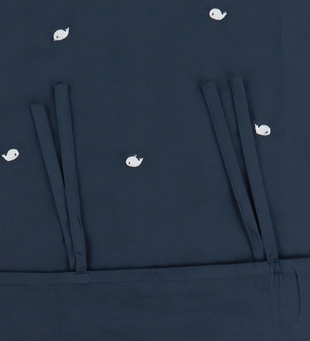 Filibabba Bedding - Baby - Midnight/Embroidered The Whale Christ