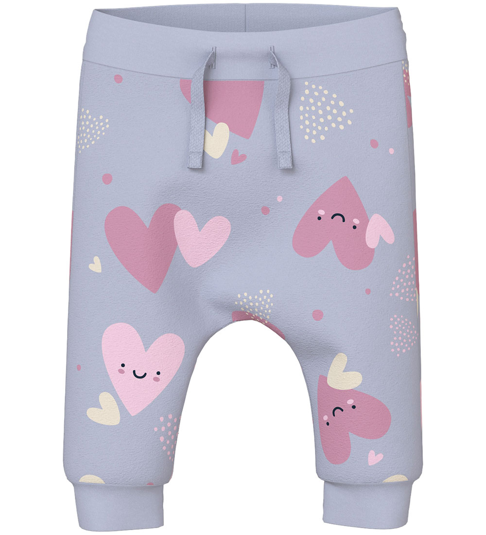 Name It Trousers - NbfVandora - Icelandic Blue/Hearts
