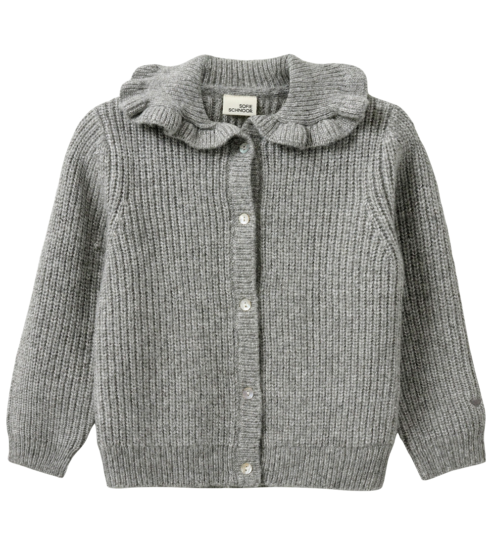 Sofie Schnoor Cardigan - Knitted - Wool - Grey Melange