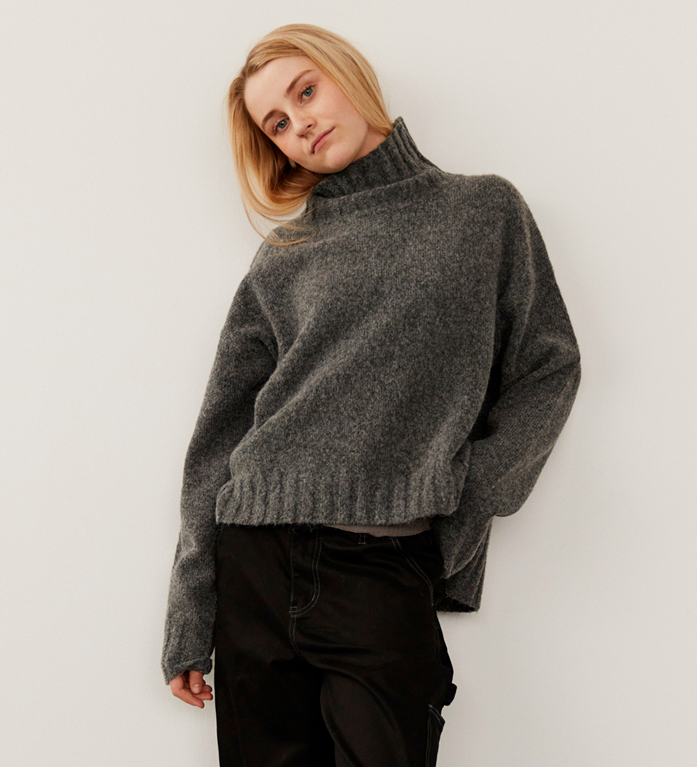 Sofie Schnoor Blouse - Knitted - Wool - Grey Melange