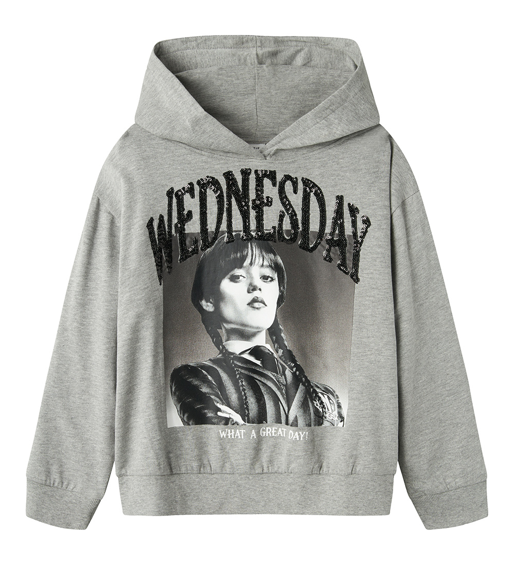 Name It Kapuzenpullover - NkfOxara Wednesday - Grey Melange