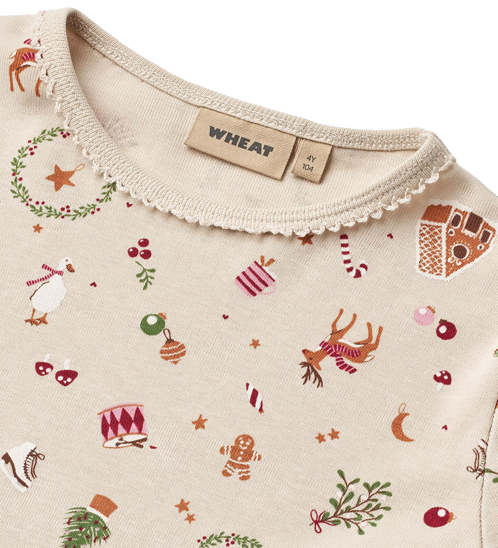 Wheat Pyjama Set - 2 Parts - Mila - Offwhite Holiday