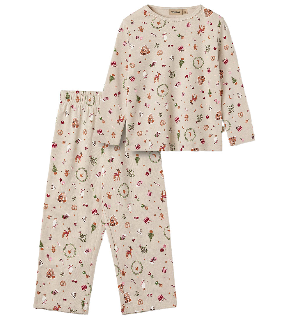 Wheat Pyjama Set - 2 Parts - Mila - Offwhite Holiday