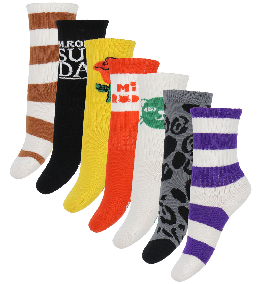 Mini Rodini Socks - 7-Pack - Cats - Multi