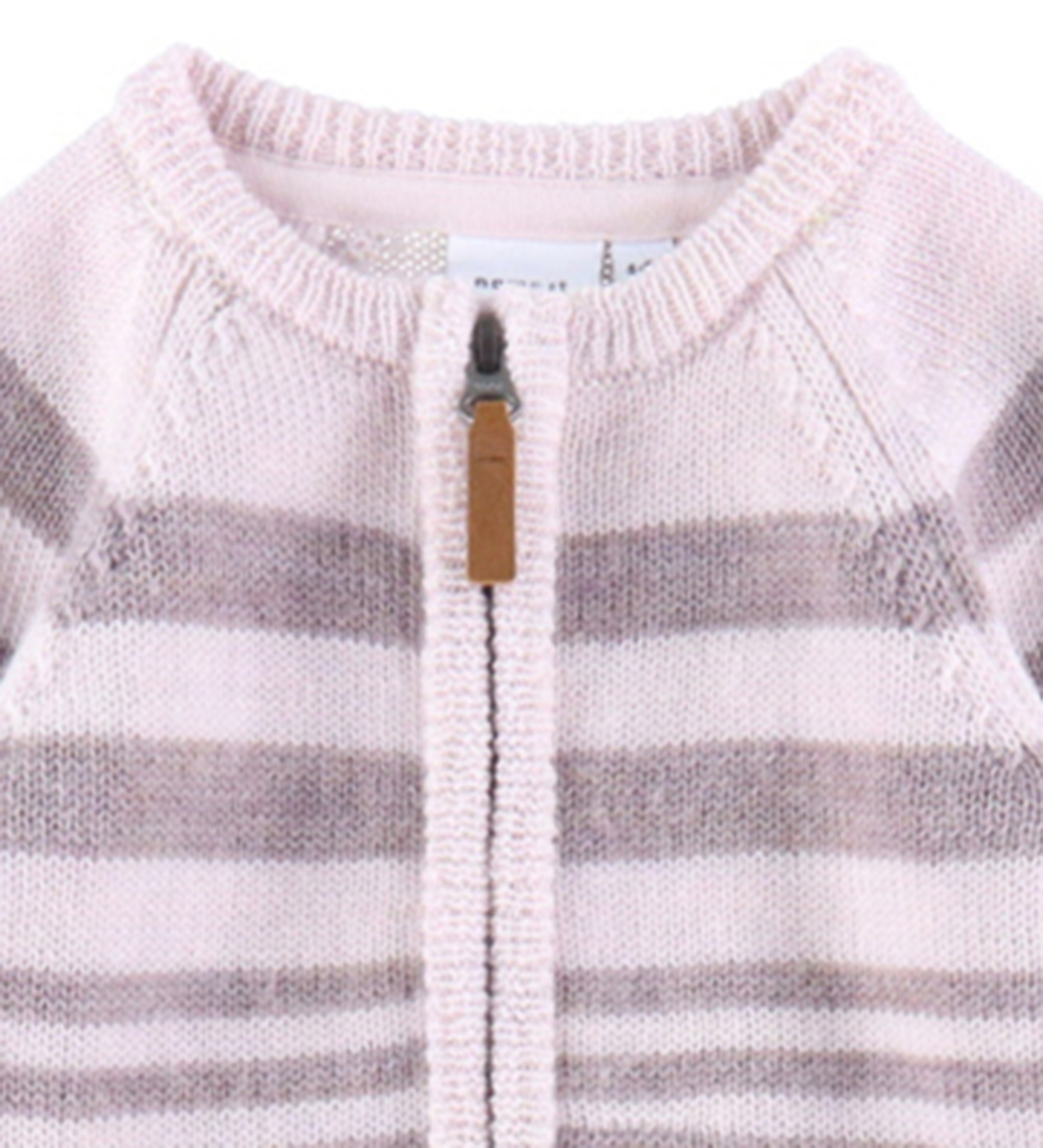 Name It Jumpsuit - Wool - NbfWriss - Purple Dove w. Stripes