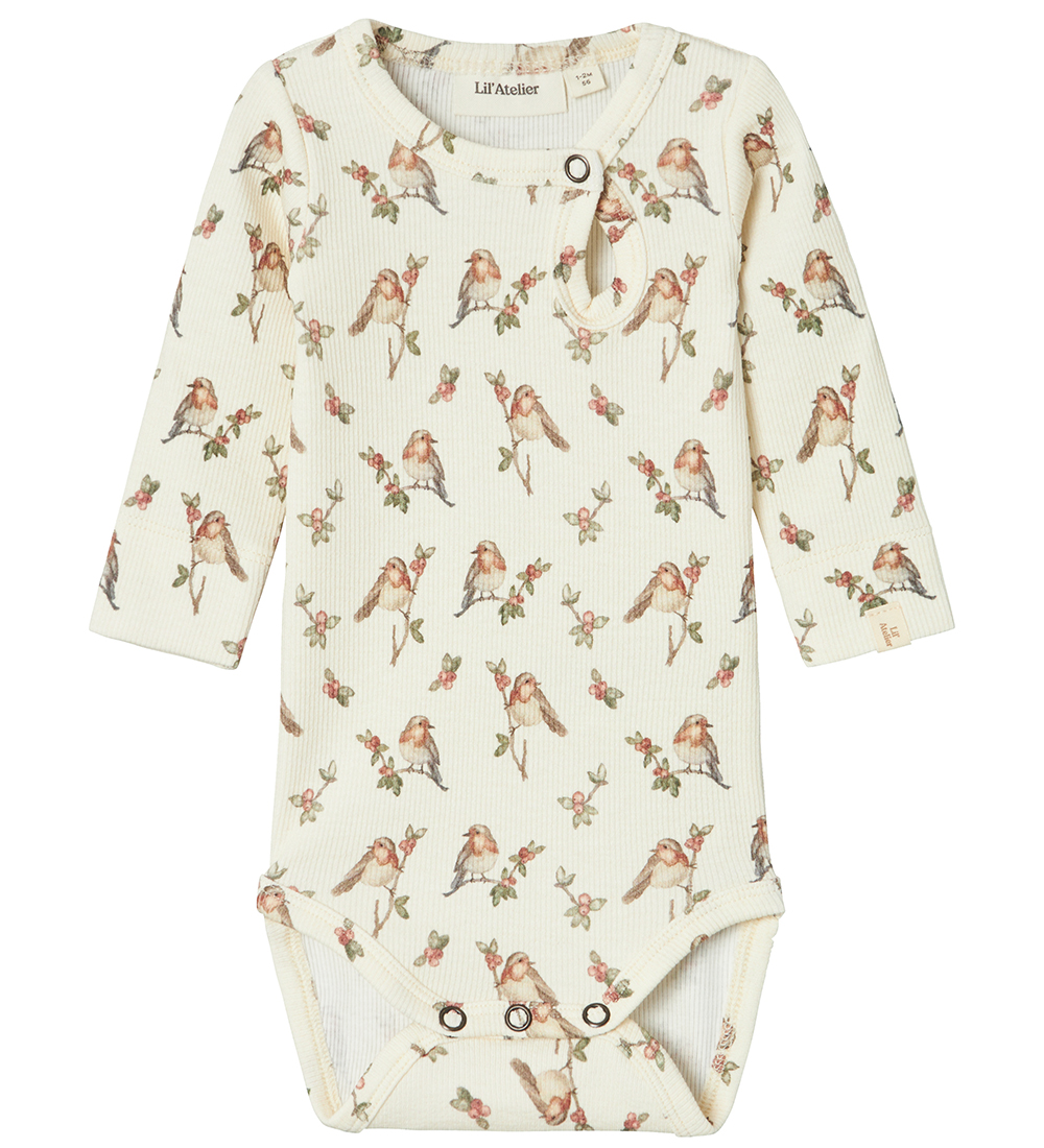 Lil' Atelier Bodysuit L/æ - Rib - NbfGavo - Turtledove