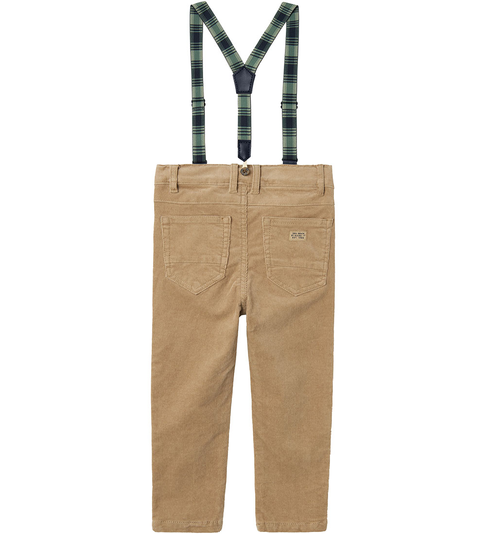 Name It Corduroy Trousers w. Suspenders - NmmRyan - Weathered Te
