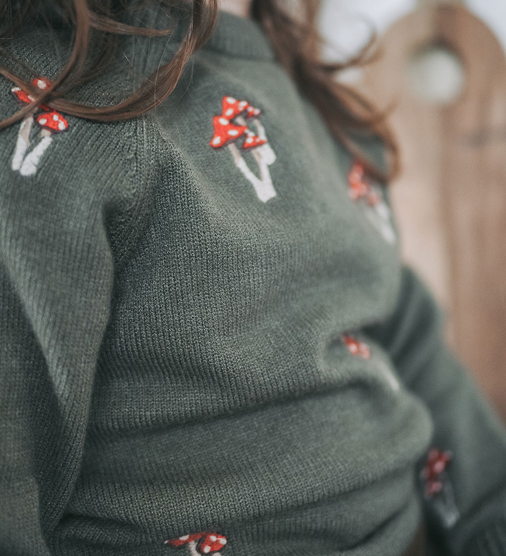 Fliink Blouse - Knitted - Benna Mushroom - Beetle