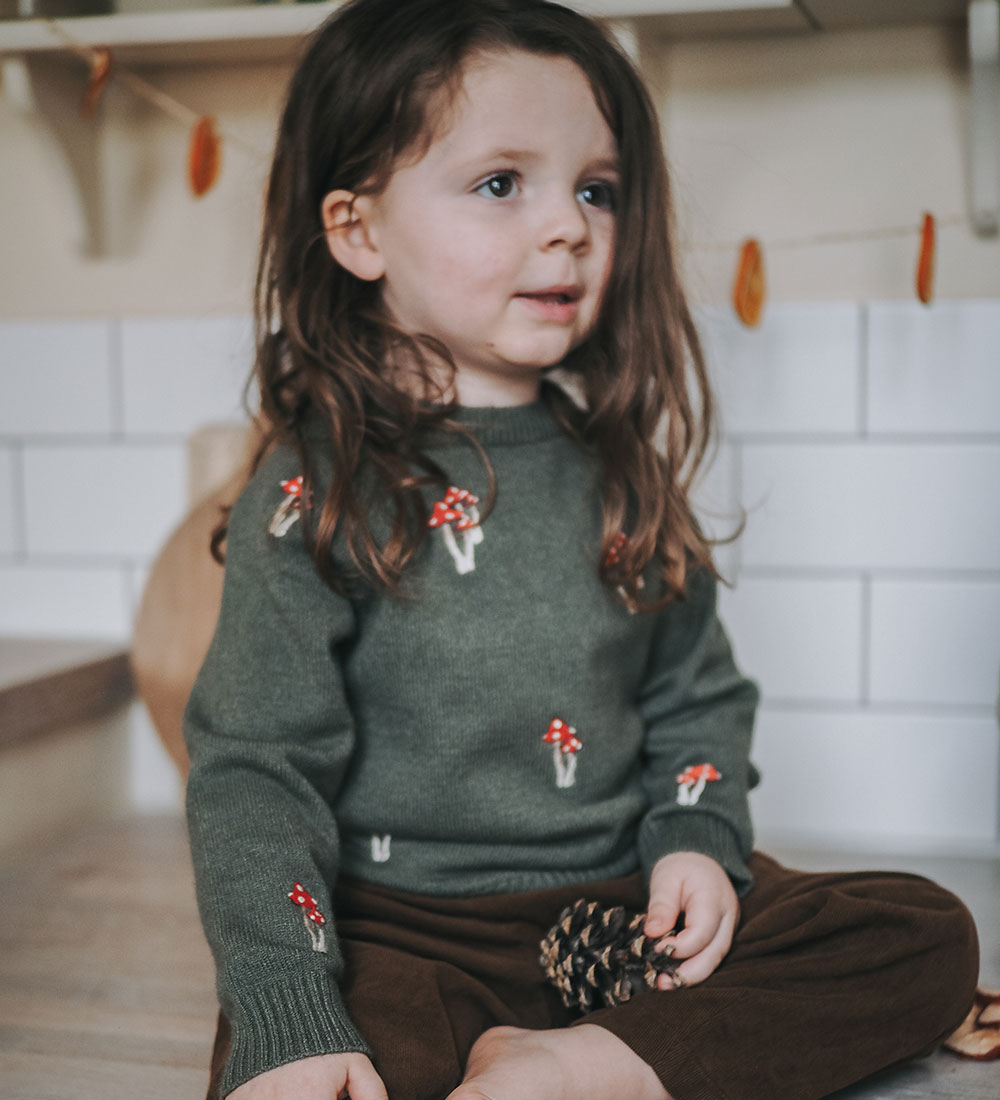Fliink Blouse - Knitted - Benna Mushroom - Beetle