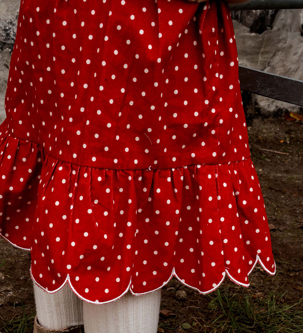 Fliink Skirt - Corduroy - Dolly Dot - Pompeian Red