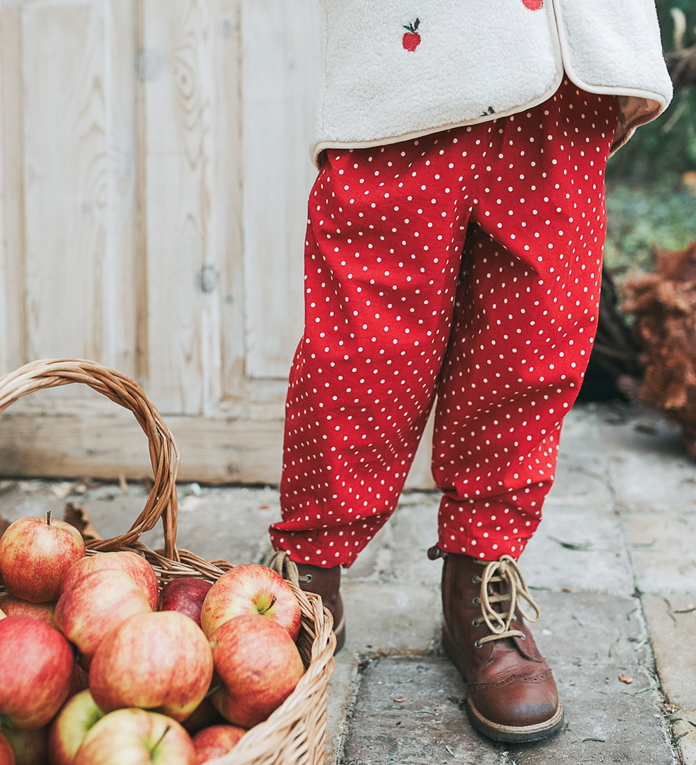 Fliink Trousers - Corduroy - Dolly Dot - Pompeian Red