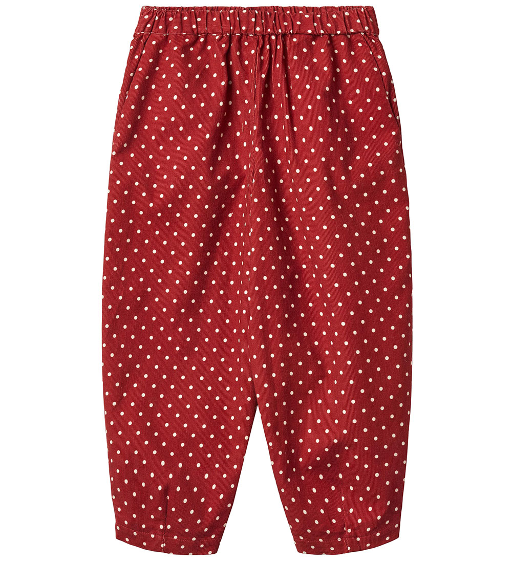Fliink Trousers - Corduroy - Dolly Dot - Pompeian Red