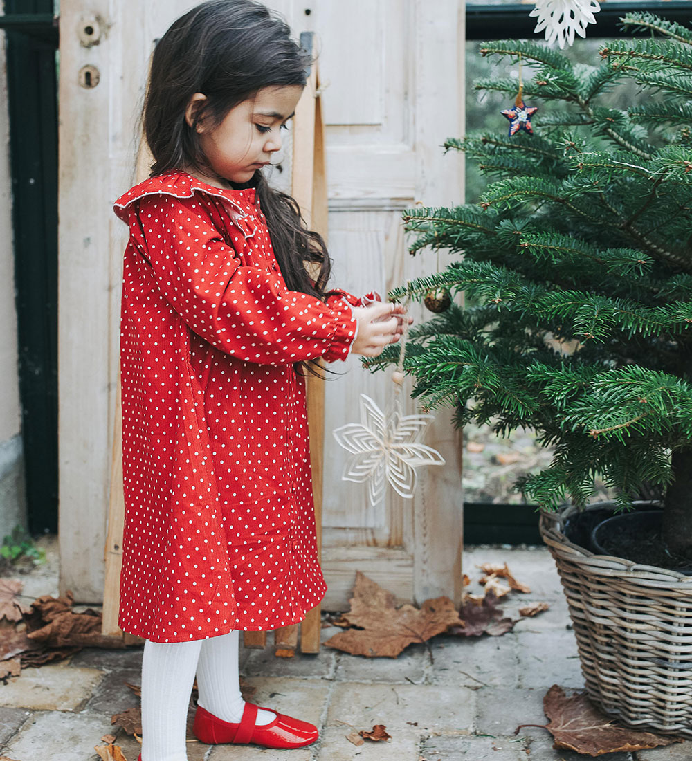 Fliink Dress - Corduroy - Dolly Dot - Pompeian Red