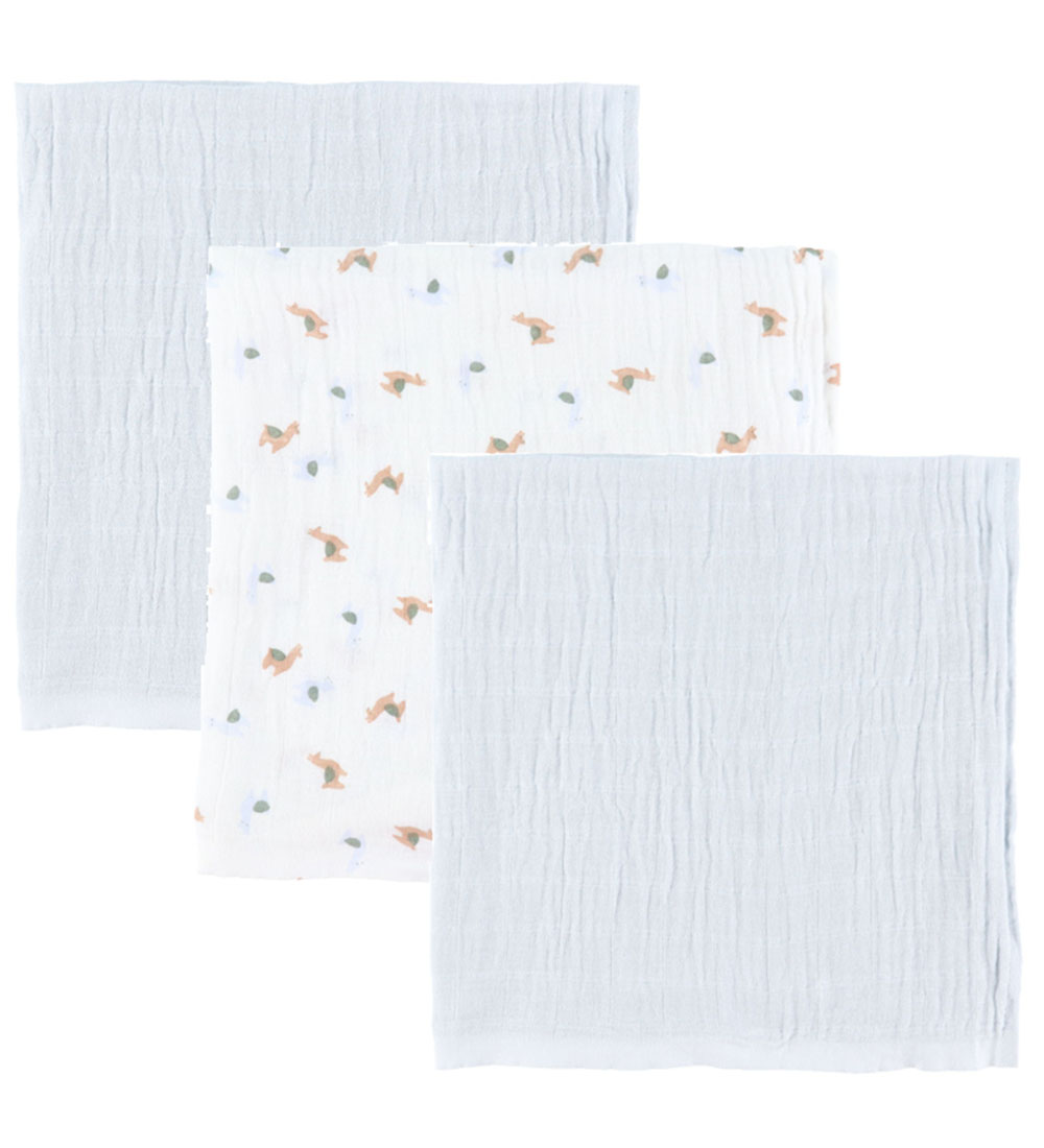 Pippe Stoffklutene - 3-pack - 65x65 cm - Metall Mint