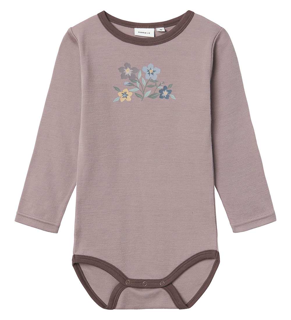 Name It Romper L/æ - Wol - NmfWillow - Purple Dove