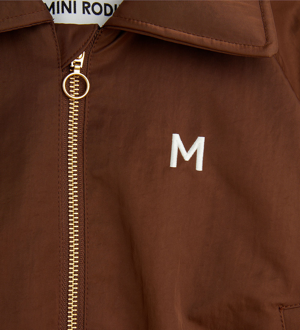 Mini Rodini Bomber Jacket - Cool Cats - Brown