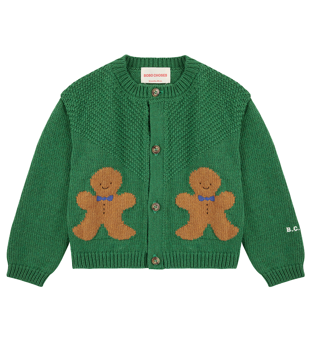 Bobo Choses Cardigan - Prjónað - Piparkökur - Green