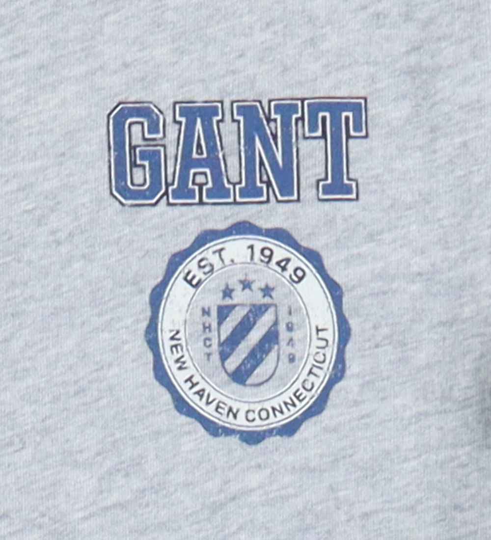 GANT T-skjorte - 1949 - Light Grey Melange