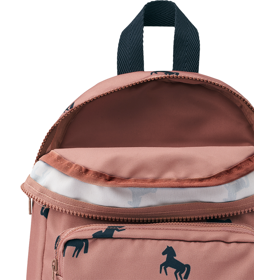 Liewood Backpack - Allan - Horses/Dark Rosetta