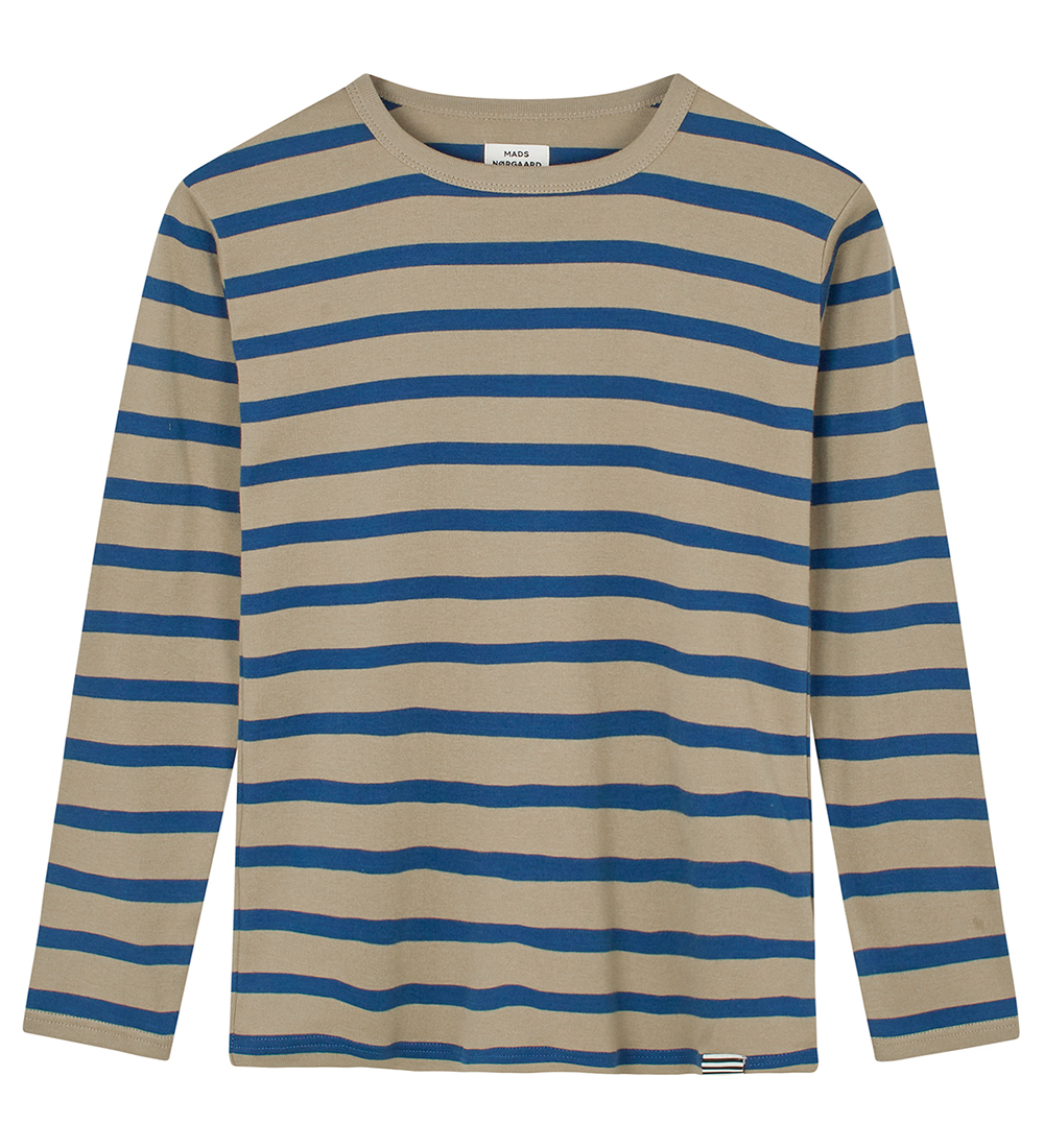 Mads Nørgaard Blouse - Rib - Tobino - Silver Sage/Midnight Navy