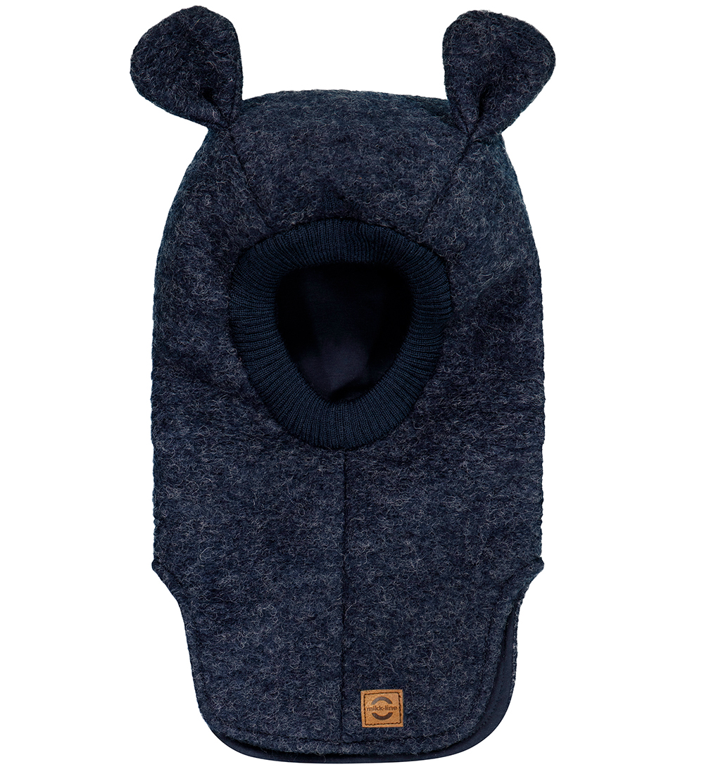 Mikk-Line Balaclava - 2-layer - Wool/Cotton - Blue Nights w. Ear