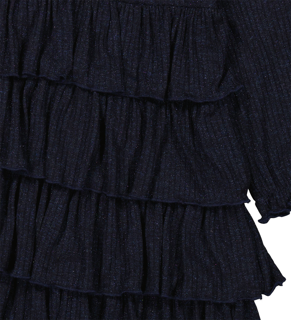 MarMar Dress - Rib - Disan - Dark Night w. Glitter