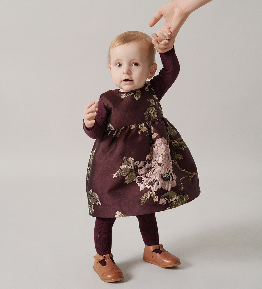 MarMar Dress - Daelyna - Deep Mulberry Jacquard