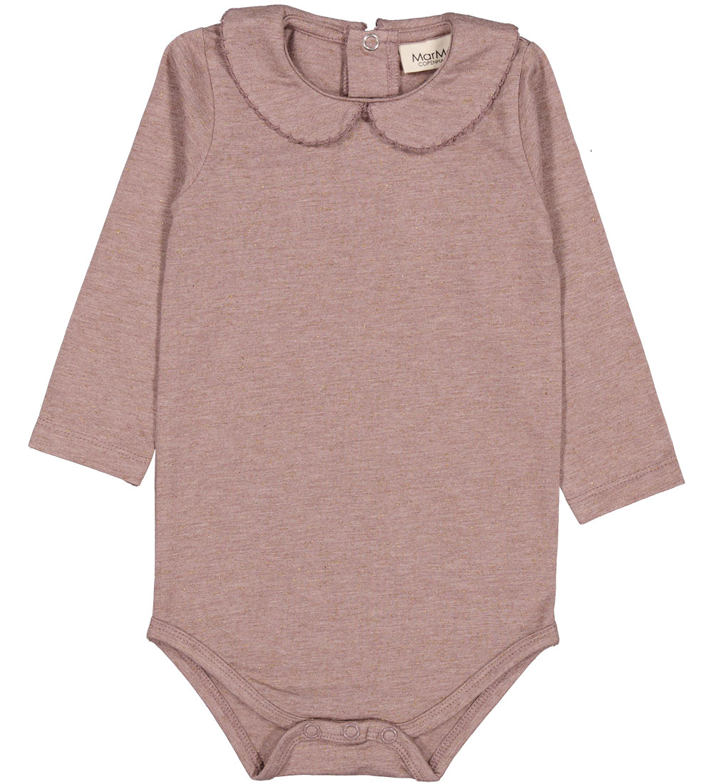 MarMar Bodysuit L/æ - Modal - Becka - Dusty Mauve Glitter