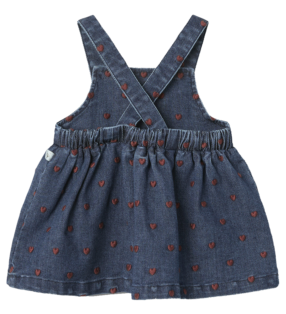 Lil' Atelier Pils - NbfLiva - Dark Blue Denim/Heart Útsaumur