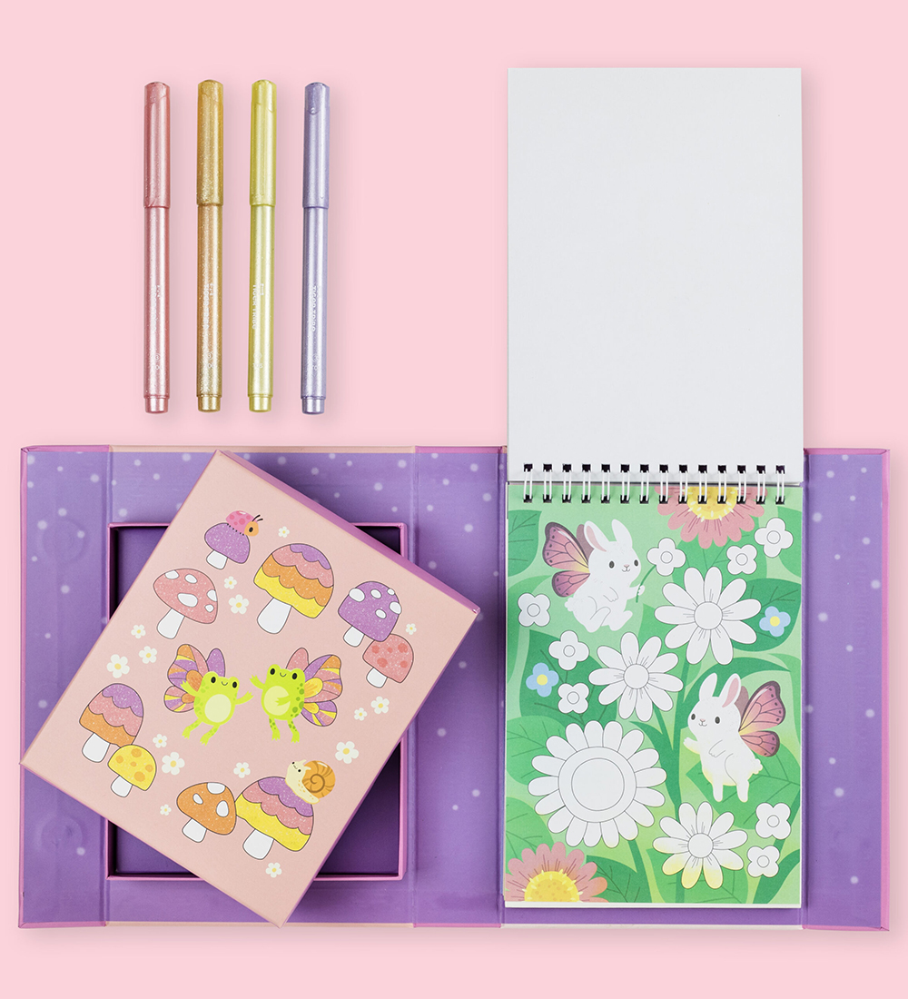Tiger Tribe Colouring Set - Shimmer Coloring Set - Little Fairy