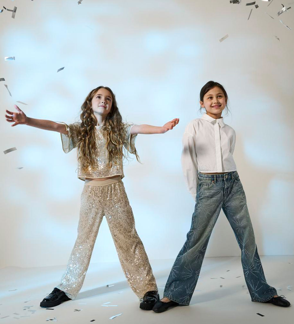 Kids Only T-shirt - KogFransa - Moonbeam w. Sequins