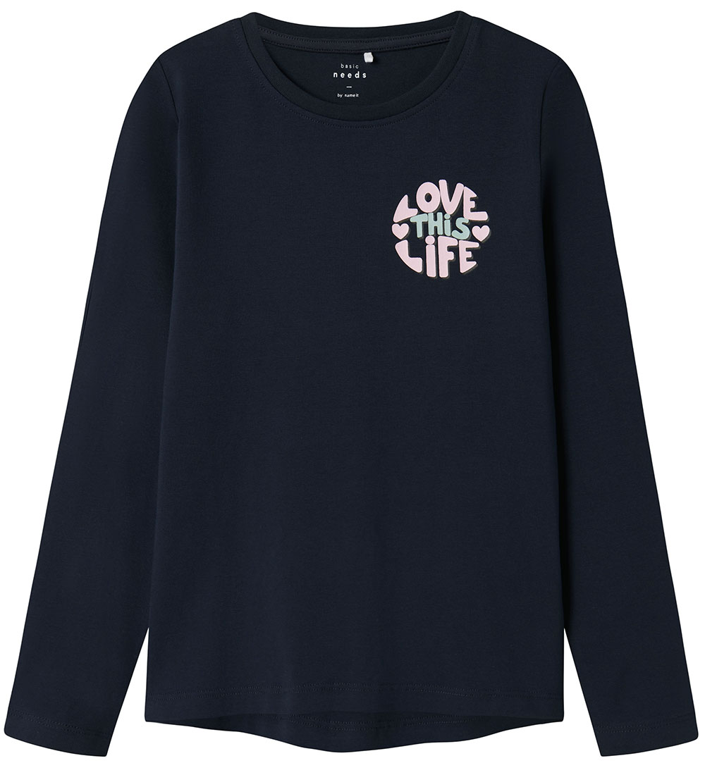 Name It Blouse - NkfVix - Dark Sapphire/Love This Life