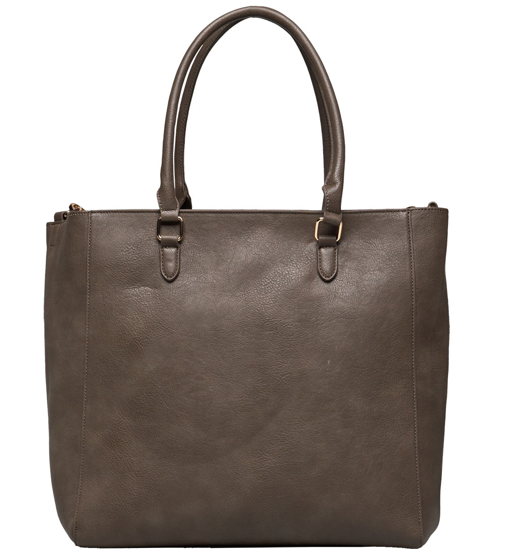 Rosmunde Shopper m. Clutch - 2 in 1 - Taupe Brown/Gold