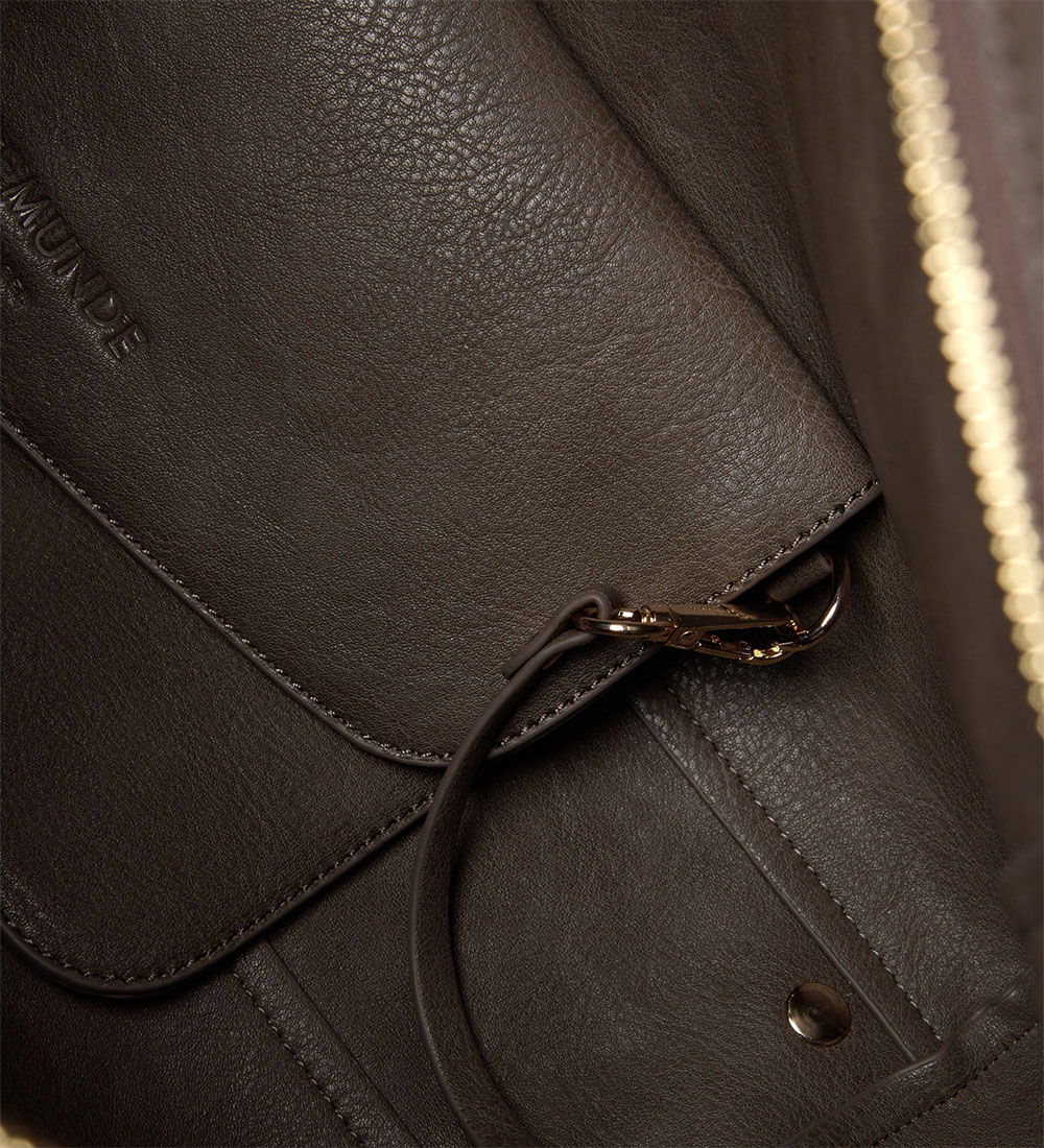 Rosmunde Shopper m. Clutch - 2 in 1 - Taupe Brown/Gold