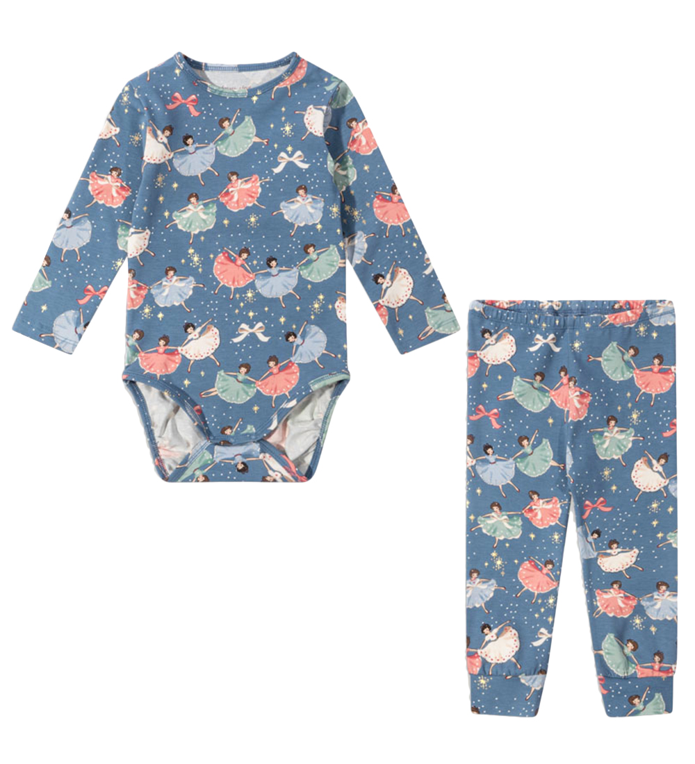 Konges Sløjd Bodysuit L/æ/Trousers - Snow Bow Ballerina
