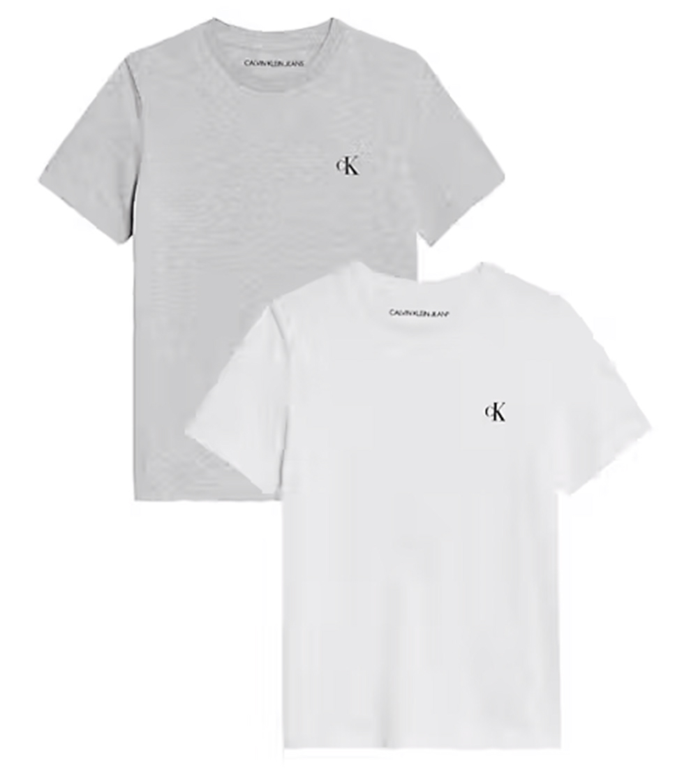 Calvin Klein T-shirts - 2-Pack - White/Light Grey Heather