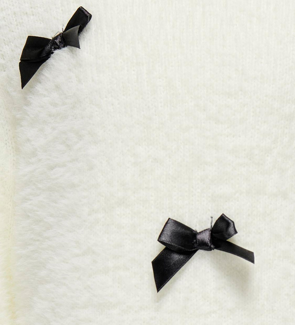 Kids Only Blouse - Knitted - KogPiumo - Cloud Dancer/Black Bows