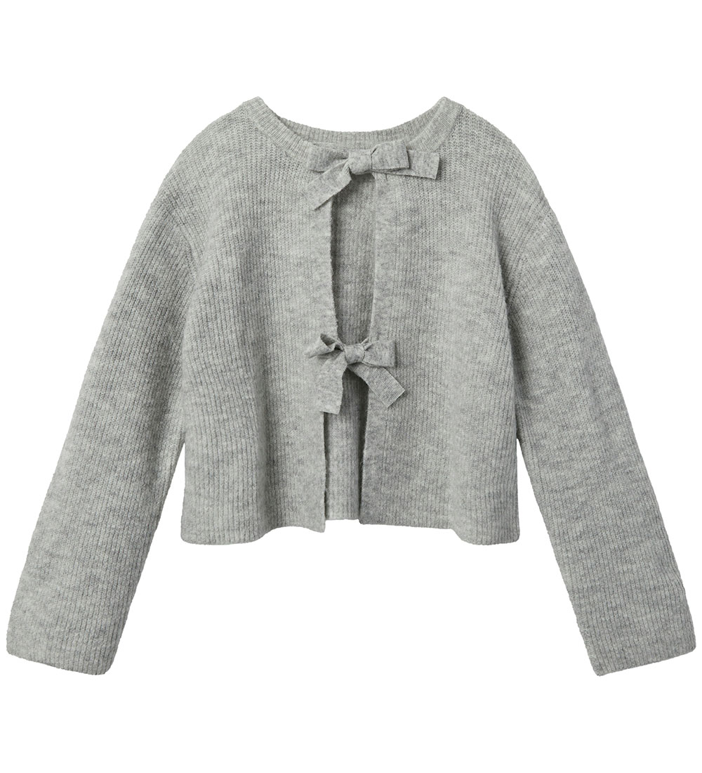LMTD Blouse - Knitted - NlfBowBack- Light Grey Melange