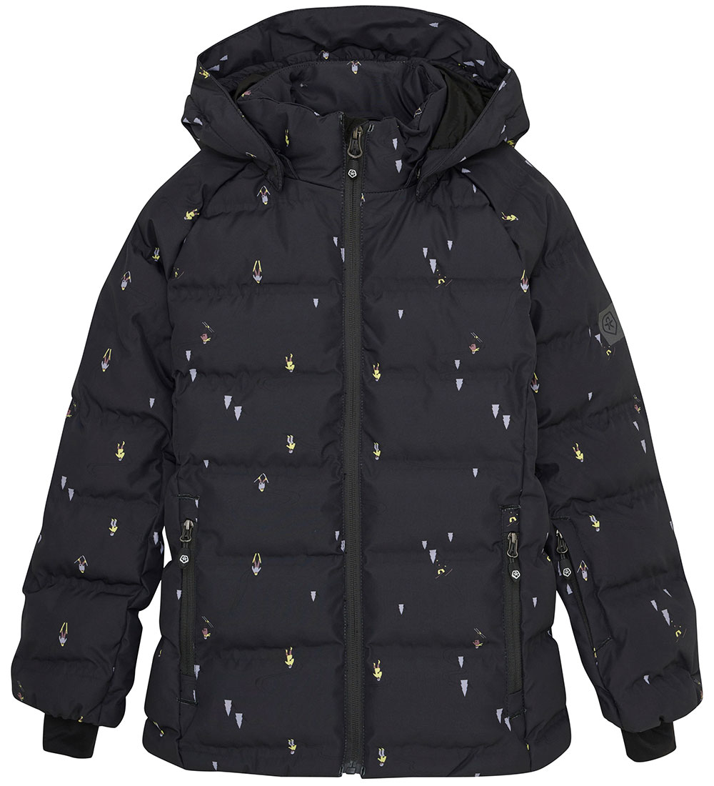 Color Kids Puffer Jacket - Quilt - Phantom w. Ski