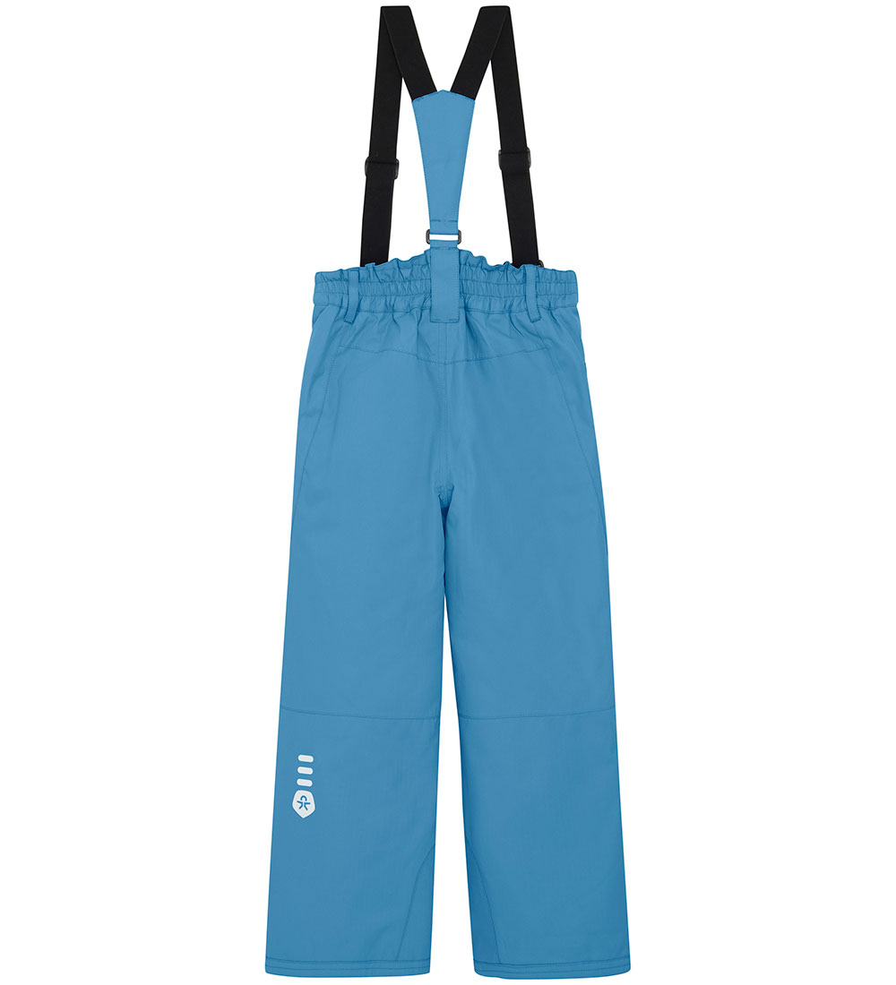 Color Kids Ski Pants w. Suspenders - Cyaneus