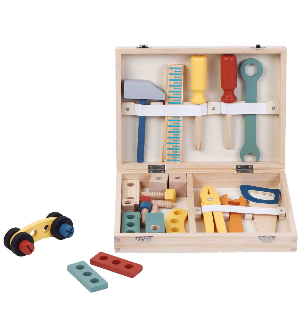Kinder and Kids Wooden Toy - Toolbox
