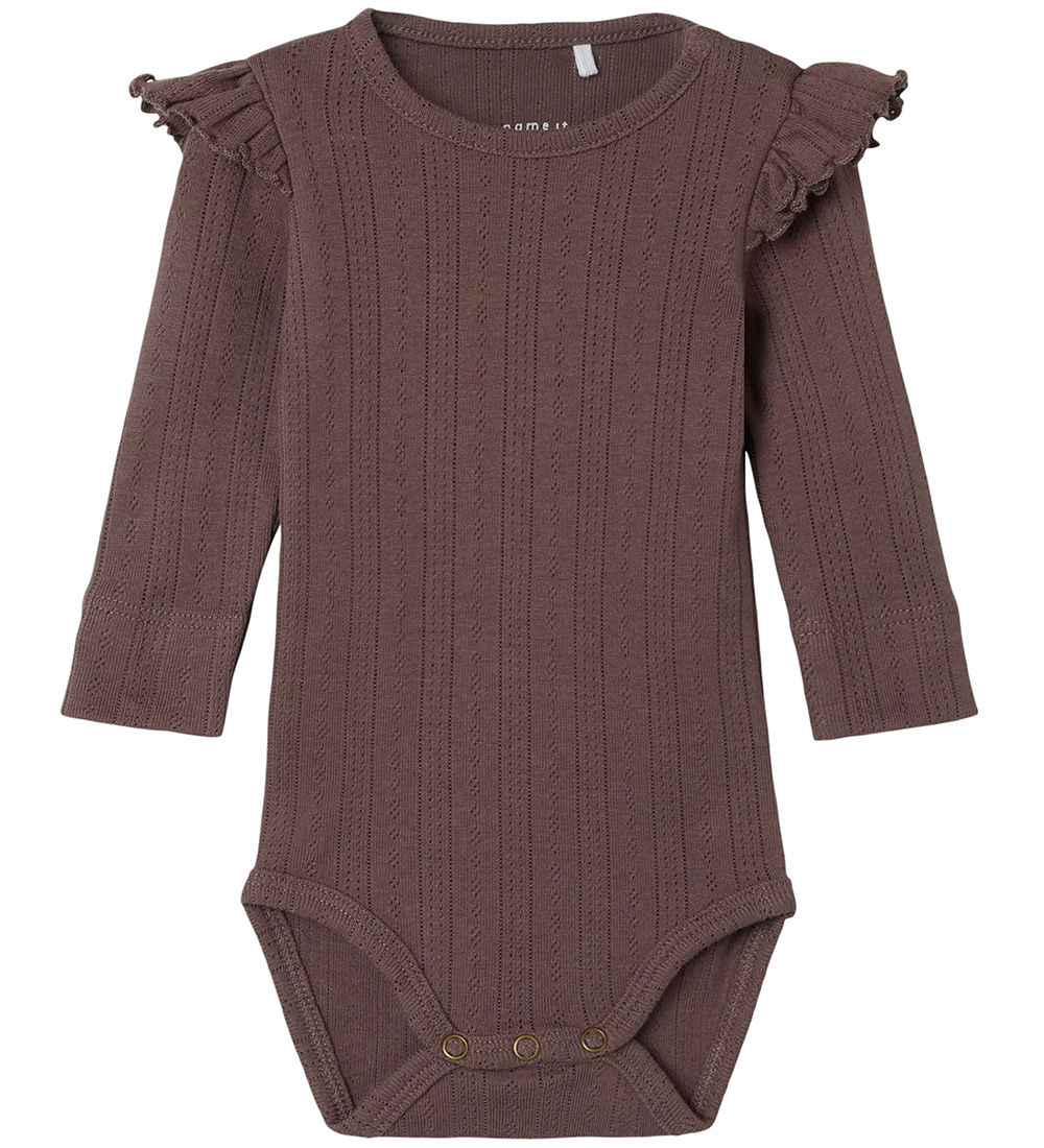 Name It Bodysuit L/æ - NbfOmina - Peppercorn