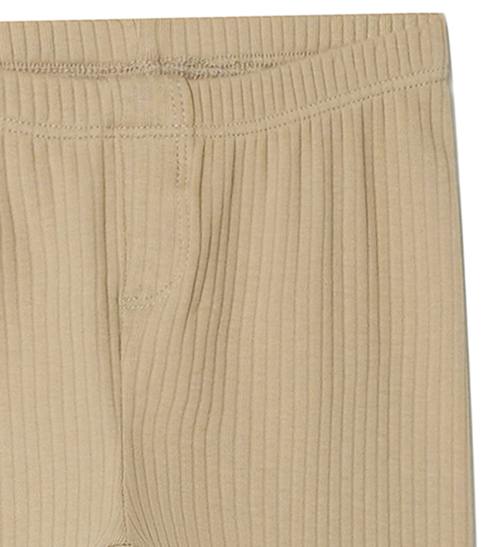Name It Leggings - Rib - NbmOzzie - Plaza Taupe