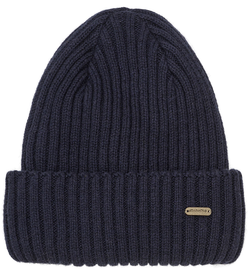 Minymo Beanie - Wool/Cotton - Rib - Parisian Night