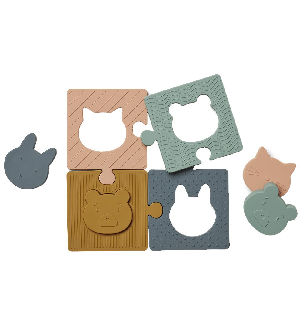 Liewood Jigsaw Puzzle - Silicone - 4 Bricks - Bodil - Multi Mix