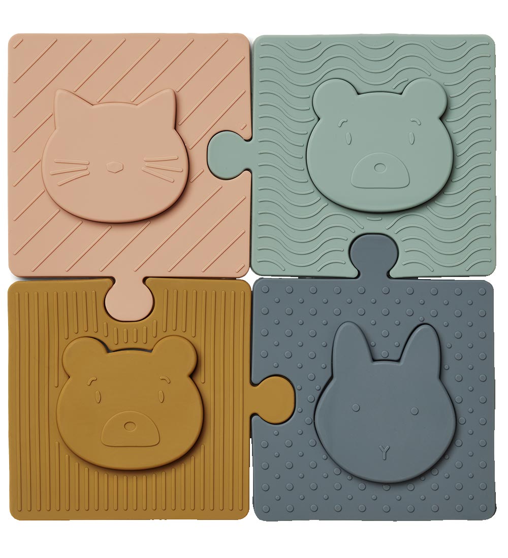 Liewood Jigsaw Puzzle - Silicone - 4 Bricks - Bodil - Multi Mix