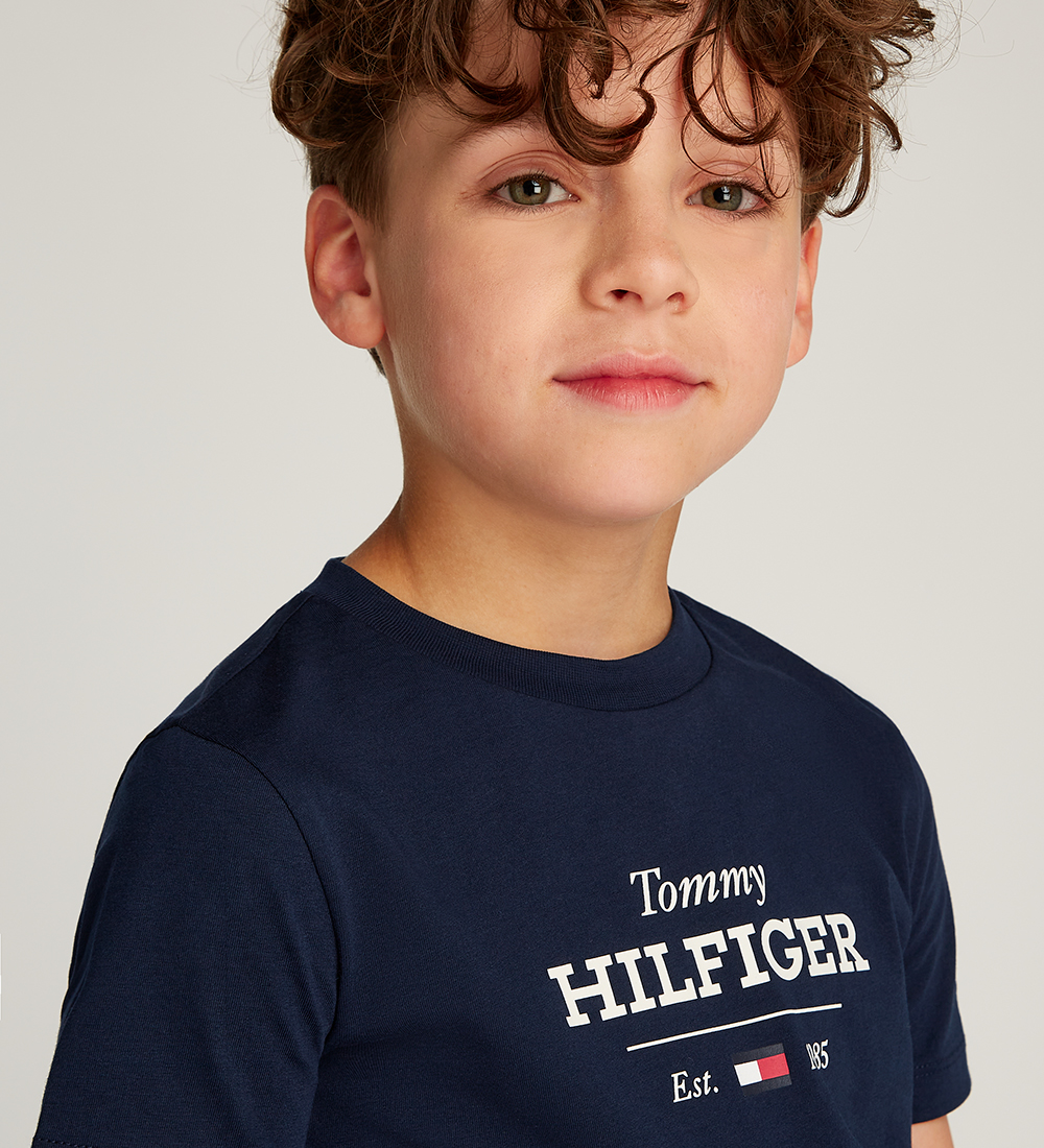 Tommy Hilfiger T-shirt - Monotype 1985 - Dark Night Navy
