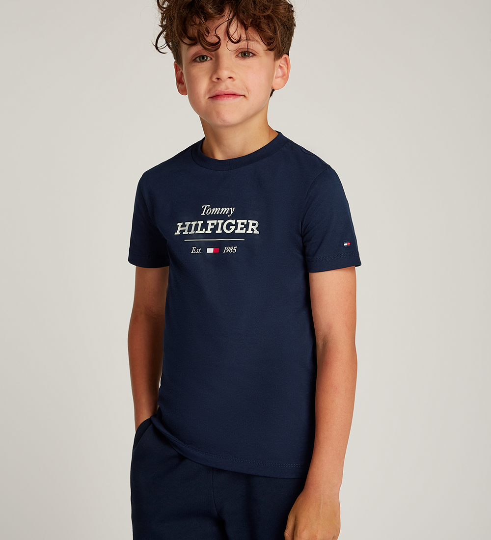 Tommy Hilfiger T-shirt - Monotype 1985 - Dark Night Navy