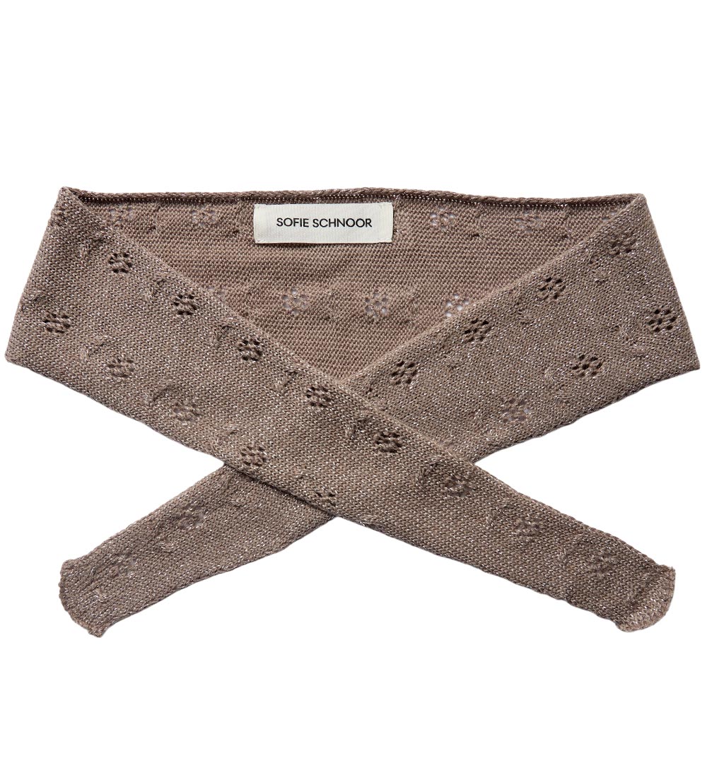Sofie Schnoor Scarf - Knitted - Wool - Beige/Silver